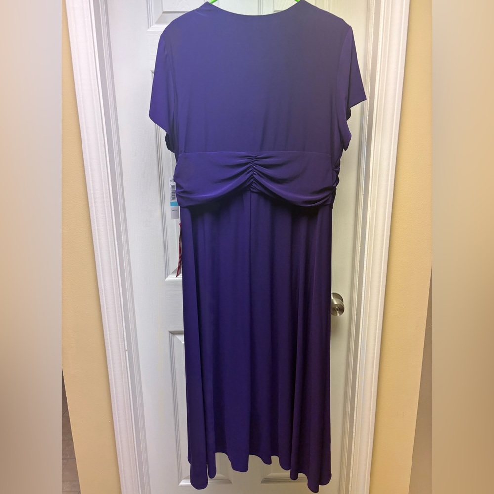 R&M Richards Purple Asymmetrical Cocktail/Evening Dress | Size 20W | NWT - Picture 6 of 8